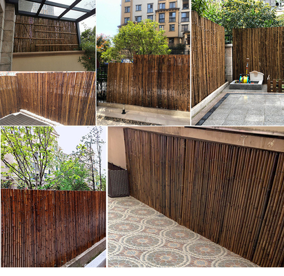 รั้วไม้ไผ่ตกแต่งสีธรรมชาติ 150 ซม. สำหรับขอบสวนหลังบ้าน